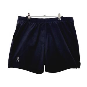 Run On Clouds Essential Shorts in Navy Men's Size XXL Running Gym Stretch Logo